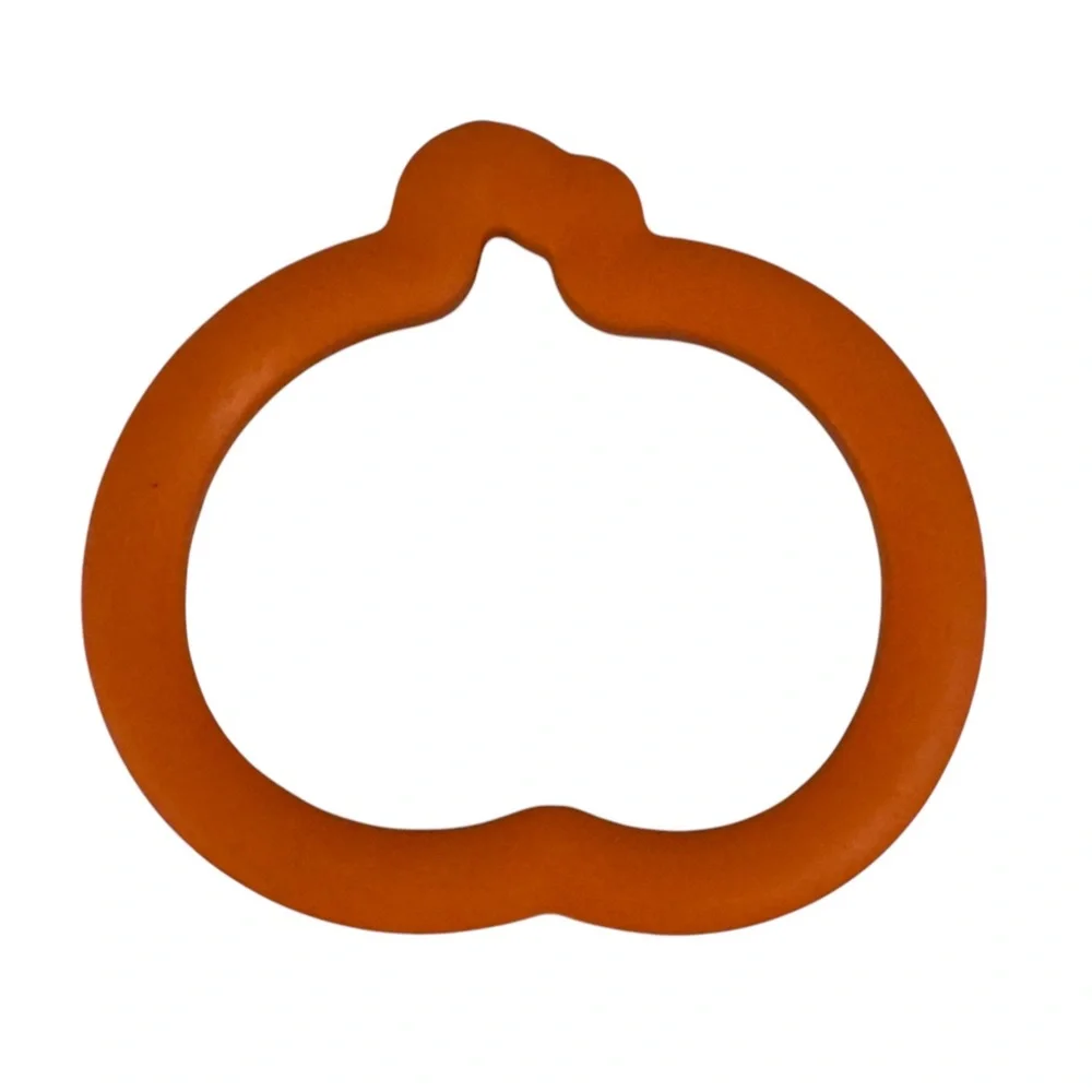 Williams Sonoma pumpkin cookie cutter metal with orange rubber coating
